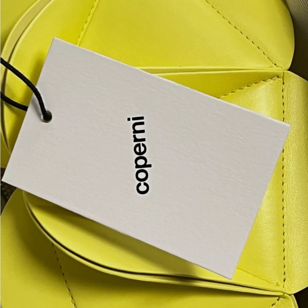 Coperni Yellow Origami Leather Shoulder Bag NWT - Picture 6 of 9